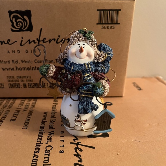 Rustic 3 piece Home interiors snowman set - Picture 2 of 4